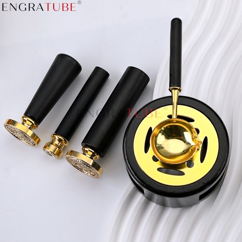 Wax Seal Stamp Set - 3pcs/set Wax Seal Stamp Set Black