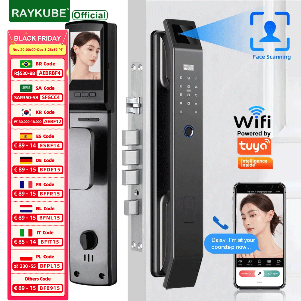 Letter Opener Brass - RAYKUBE DF14 Tuya WiFi 3D Face