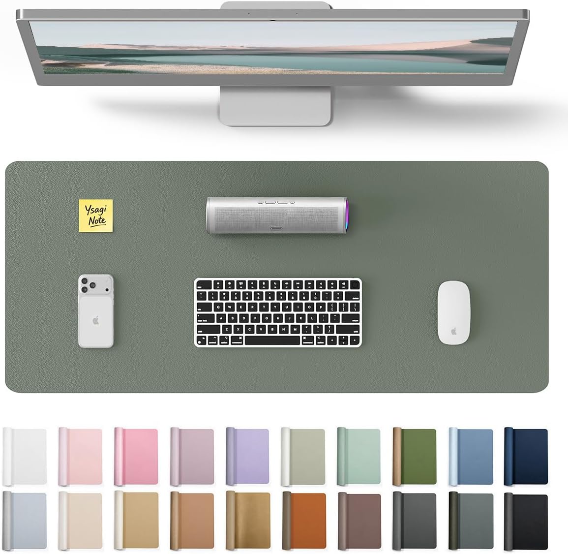 Leather Desk Pad - Leather Desk Pad Protector, Large Mouse