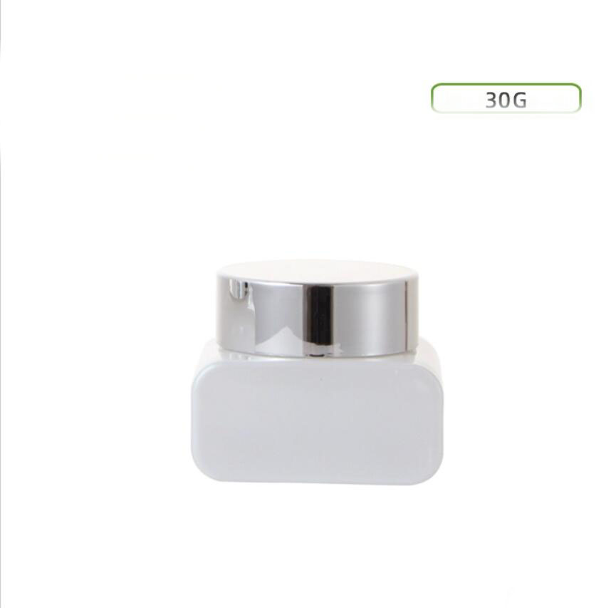 Gel Refill Pack - 30G white glass jar silver lid