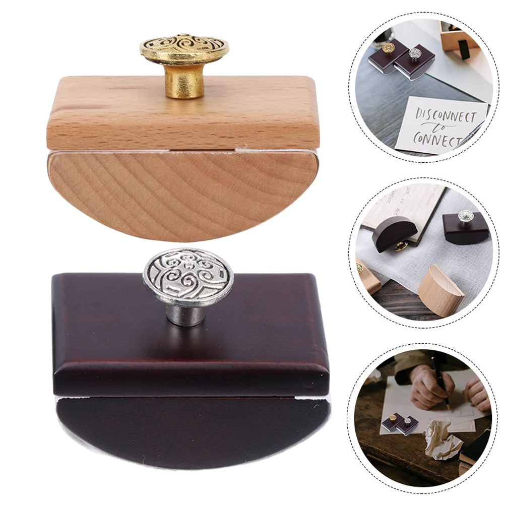 Ink Blotter Paper - 2Pcs Wooden Rocker Blotter Ink Absorbent