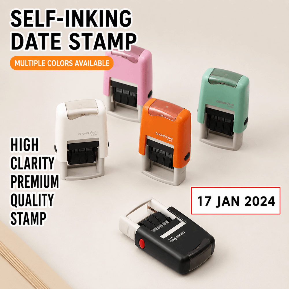 Rubber Date Stamp - Automatic Ink Return Day-month-year Data Stamp