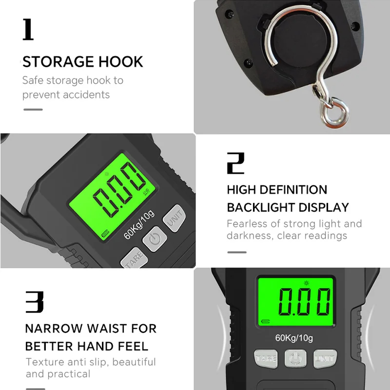 60kg/10g LCD Digital Hanging S - огляд і ціна Tape Dispenser Weighted