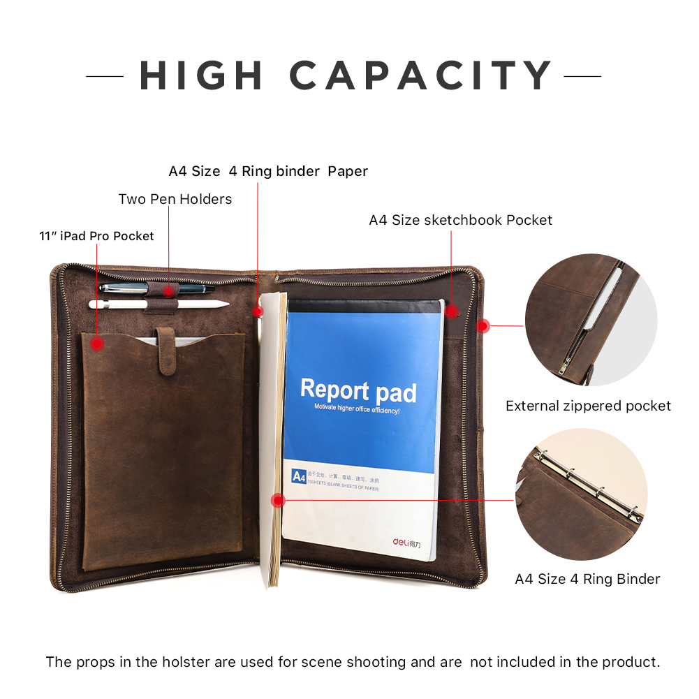 Luxury Retro A4 Cowhide Busine - огляд і ціна Binder A4 Lever