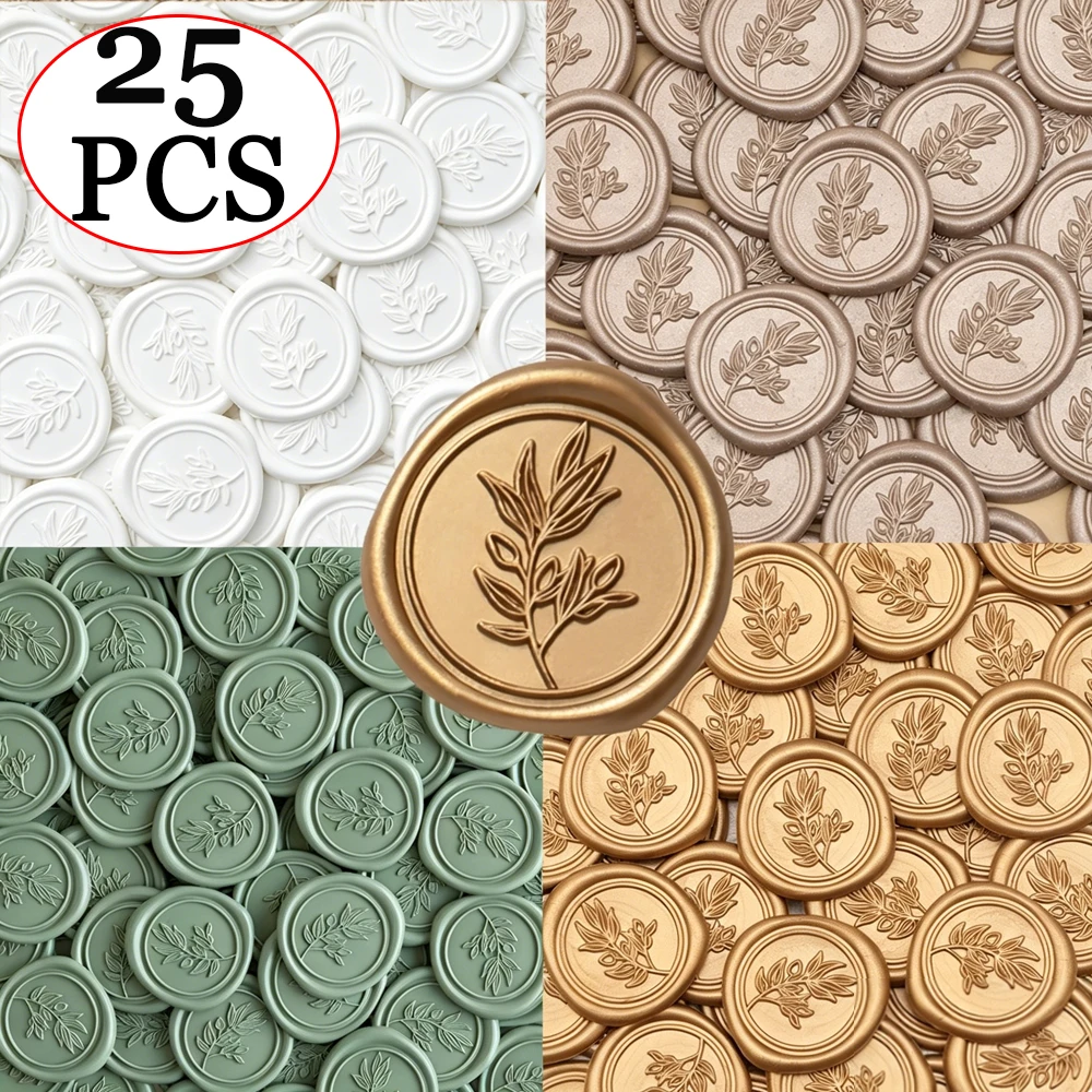 25pcs/set Olive Branches Leafy - огляд і ціна Wax Seal Stamp Set