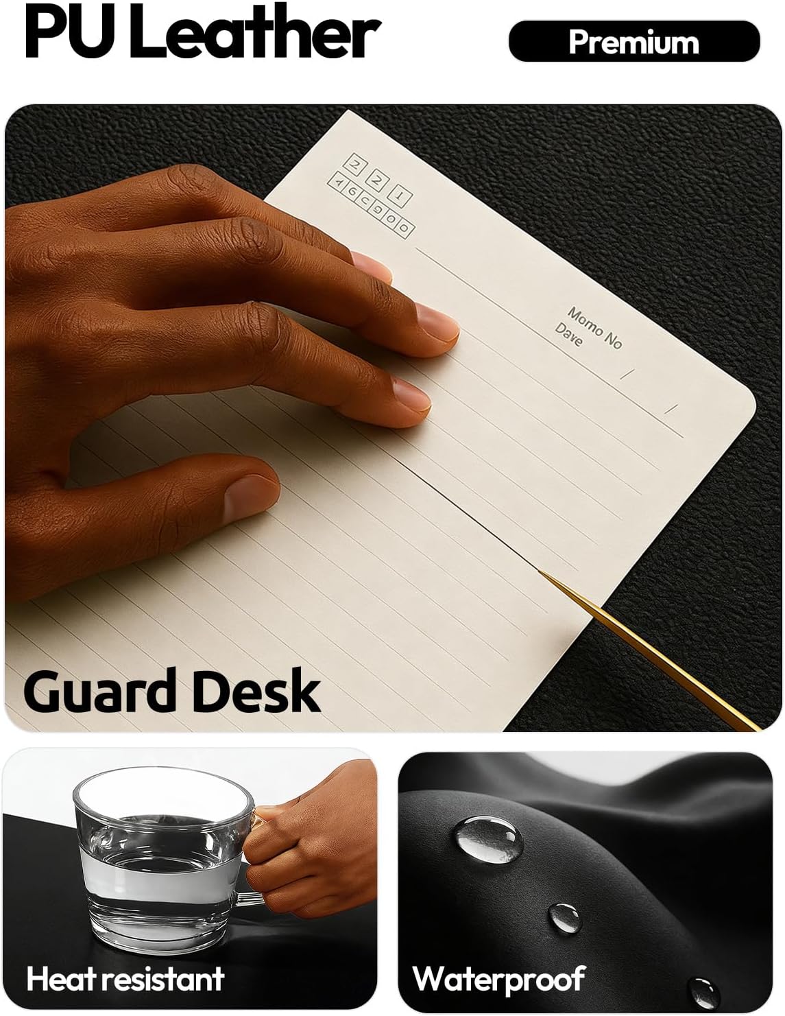 Large PU Leather Desk Pad Prot - огляд і ціна Leather Desk Pad