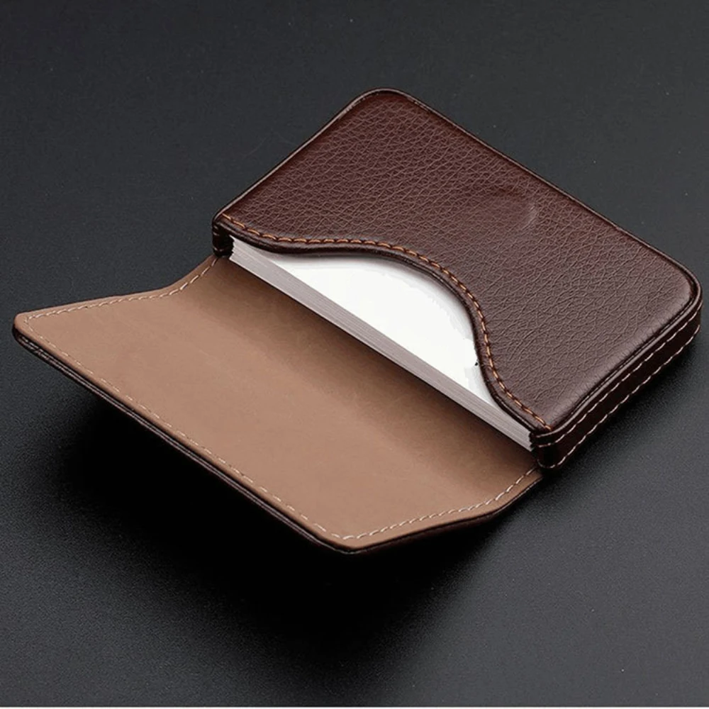 Sized Stitched PU Leather Cred - огляд і ціна Index Card Holder