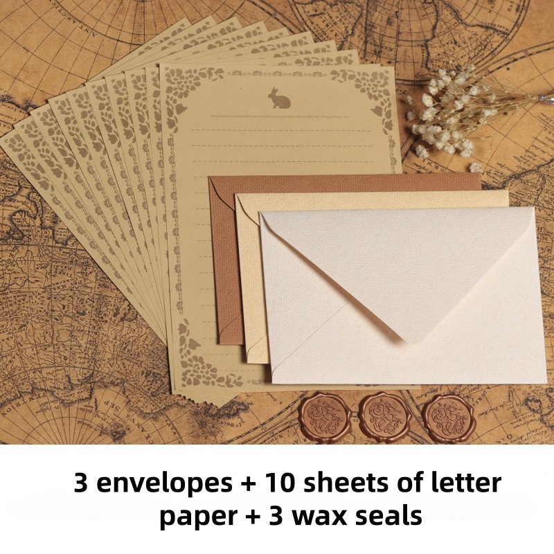 16PCS Vintage Linen Envelopes  - огляд і ціна Wax Seal Stamp Set