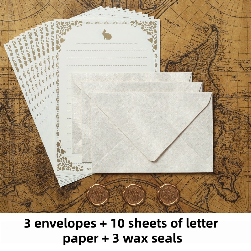 16PCS Vintage Linen Envelopes  - огляд і ціна Wax Seal Stamp Set