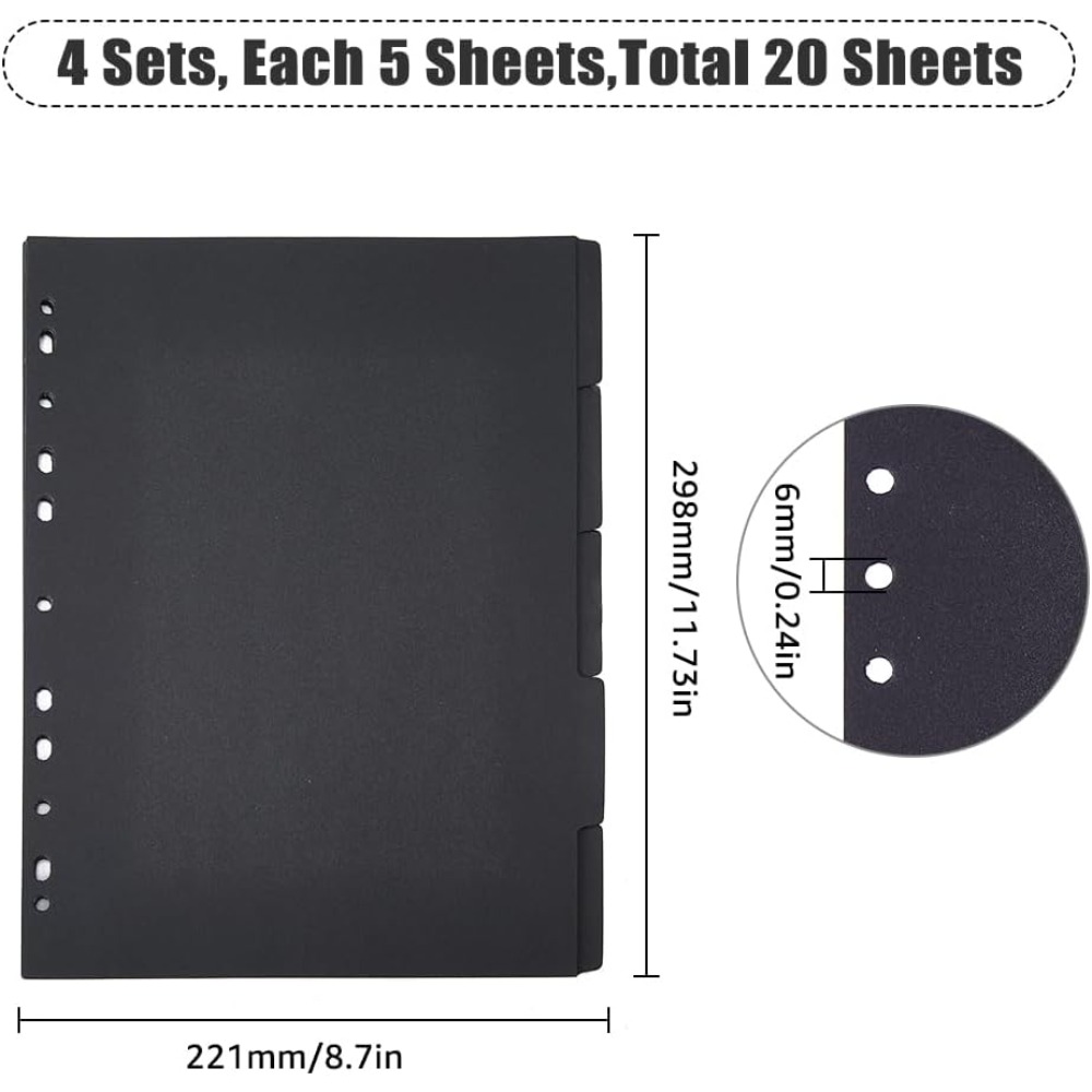 20 Sheets 5-Tab Binder Divider - огляд і ціна Tab Divider A4