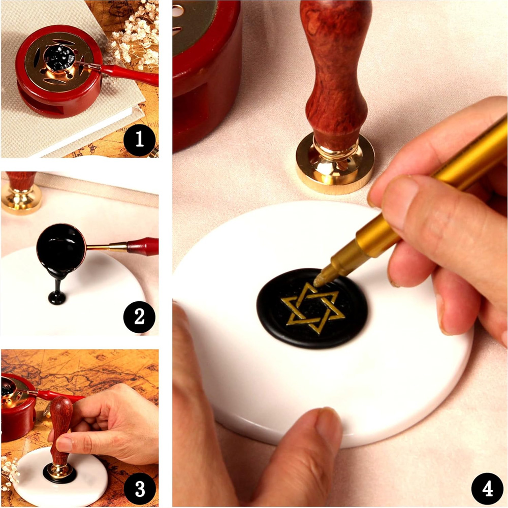 Custom Your Logo 25/30/40/50mm - огляд і ціна Wax Seal Stamp Set
