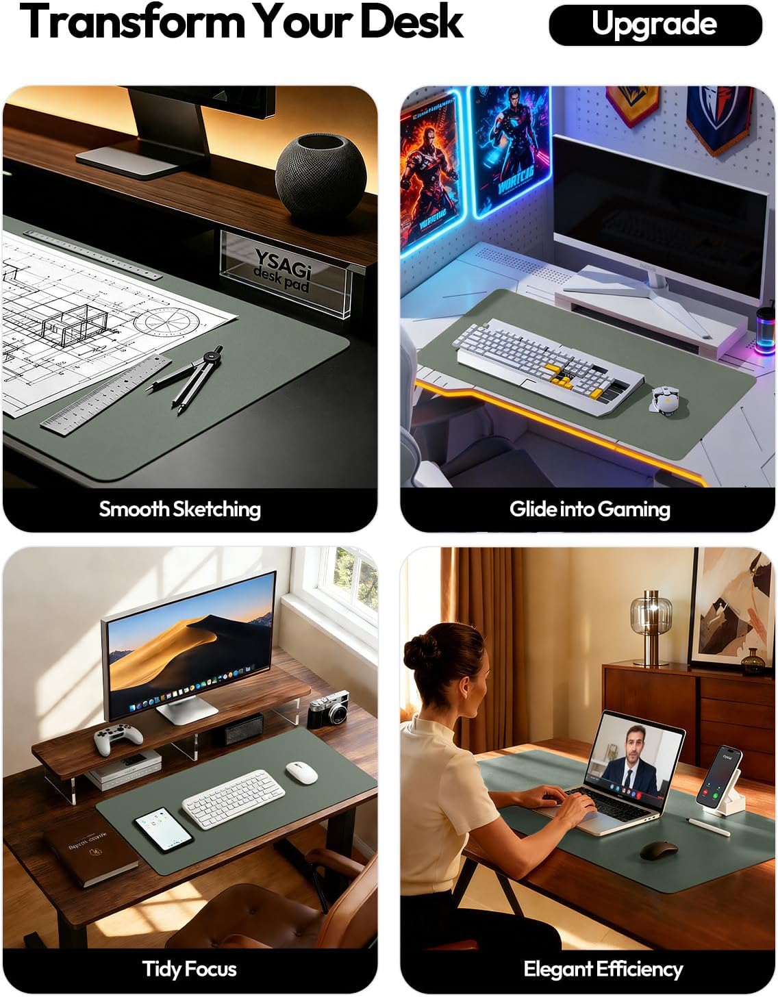 Leather Desk Pad Protector, La - огляд і ціна Leather Desk Pad
