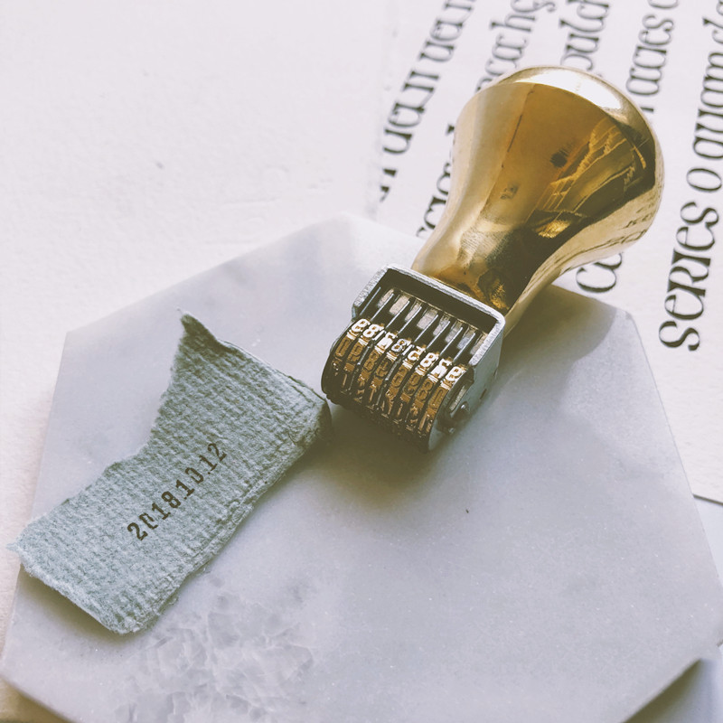 Retro Roller Date Stamp Copper - огляд і ціна Rubber Date Stamp