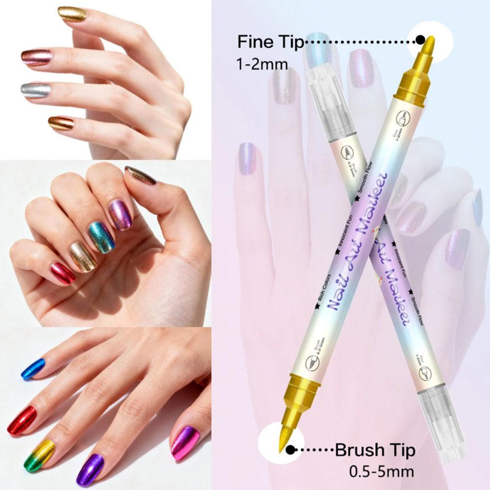 12/24 Colors Dual Tip Nail Art - огляд і ціна Correction Pen Fine