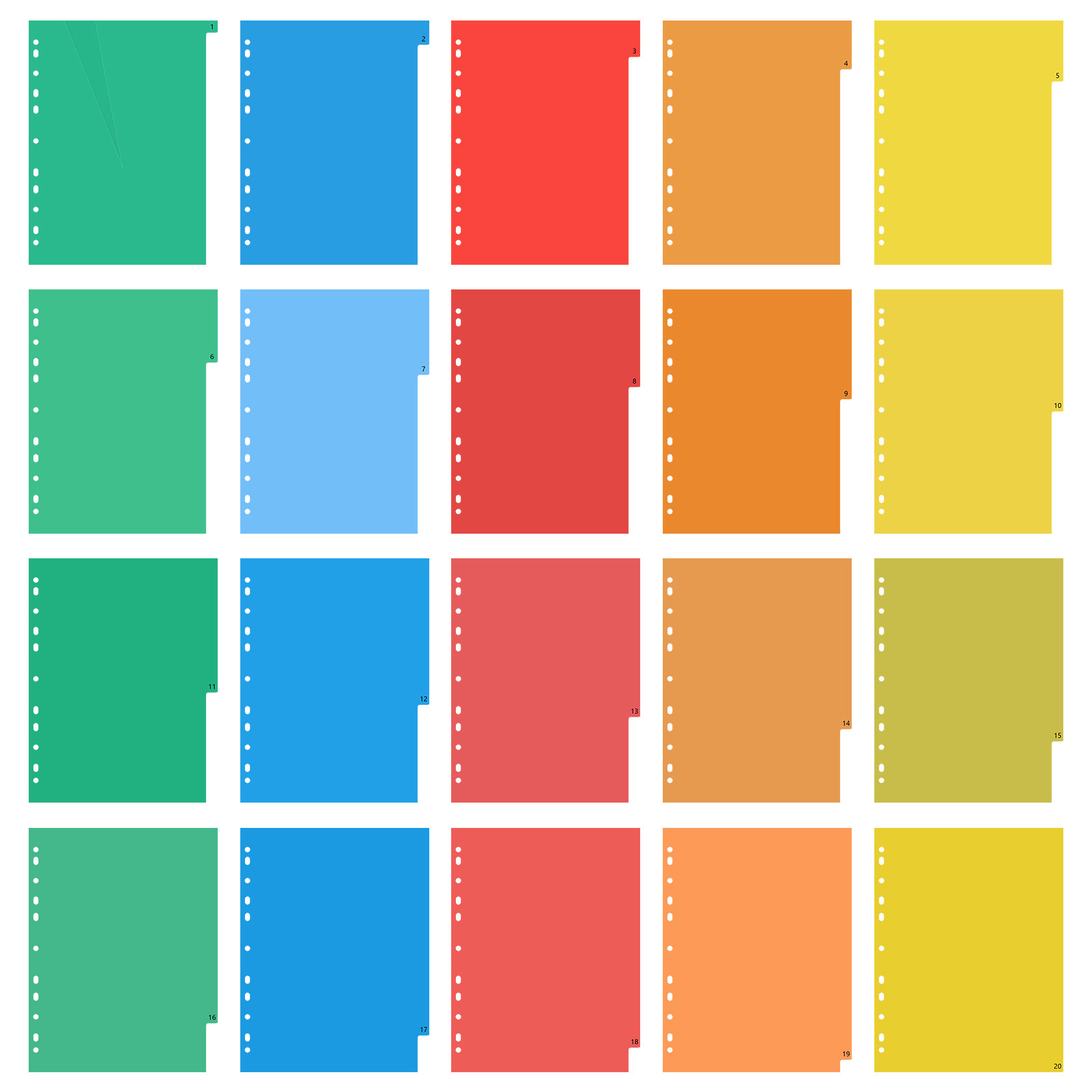 A4 Colorful Plastic Tab Divide - огляд і ціна Tab Divider A4