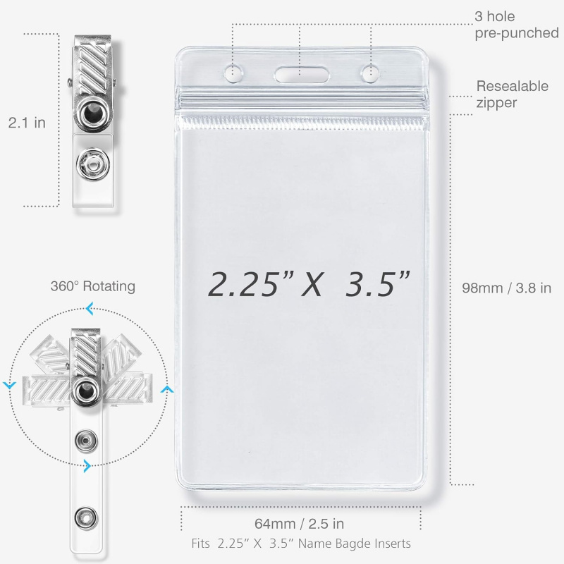 ID card holder with metal badg - огляд і ціна Index Card Holder