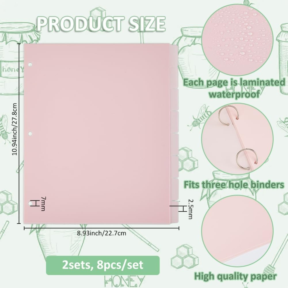 16 Sheets 3 Ring A4 Pink Binde - огляд і ціна Tab Divider A4