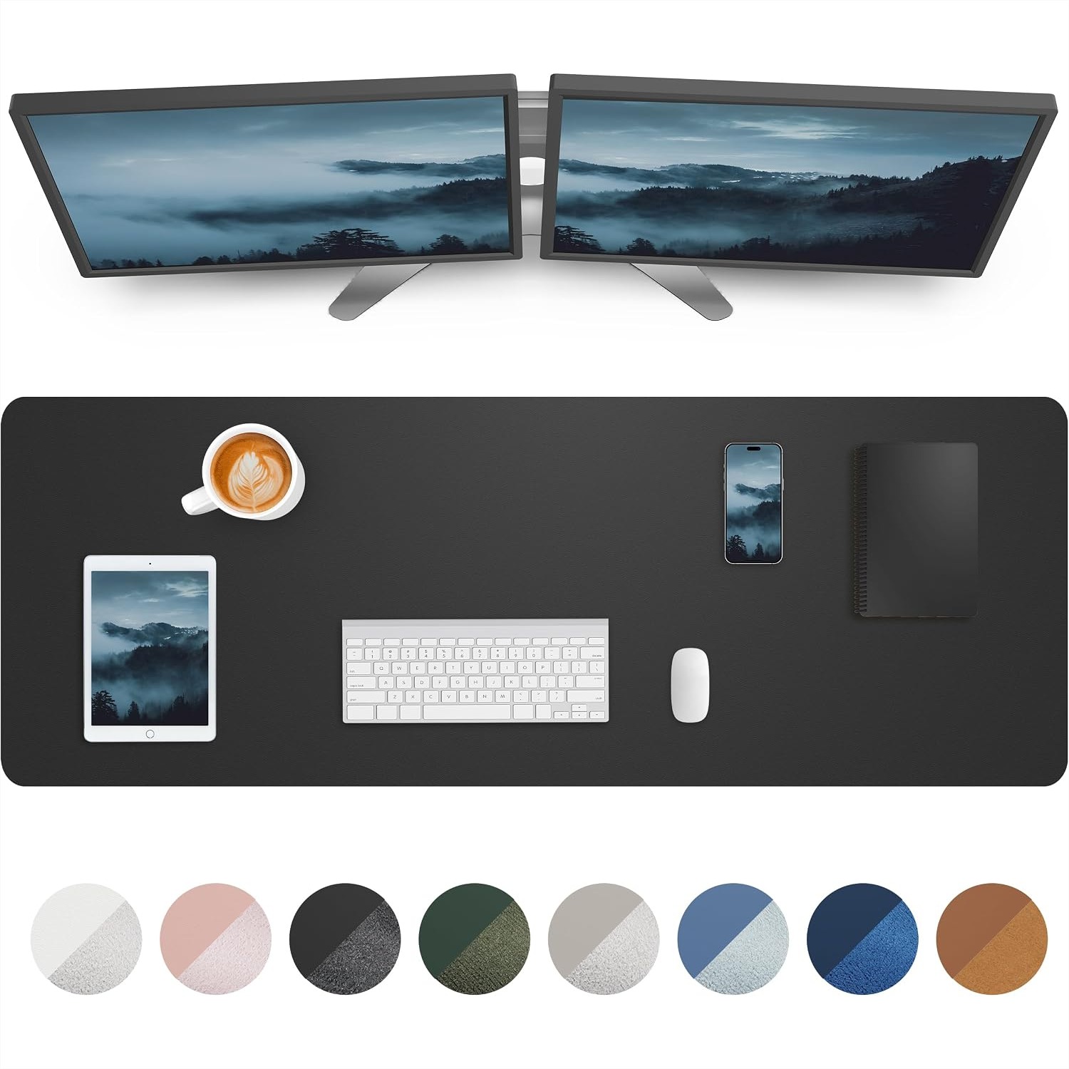 Large Desk Mat 55x17 inch Leat - огляд і ціна Leather Desk Pad