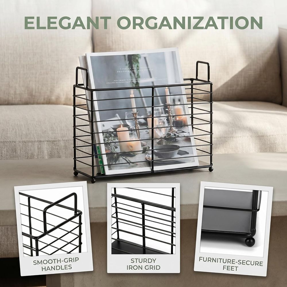 Metal Magazine Rack, Newspaper - огляд і ціна Magazine Holder Rack