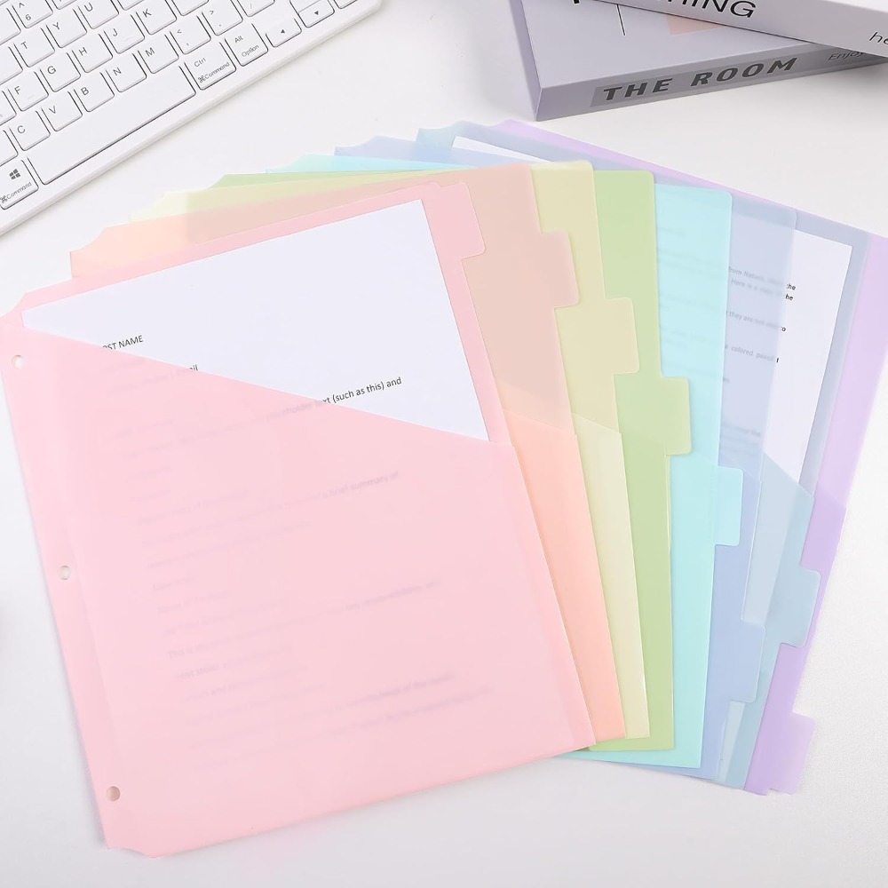 8 pcs Durable A4 Pastel Binder - огляд і ціна Tab Divider A4