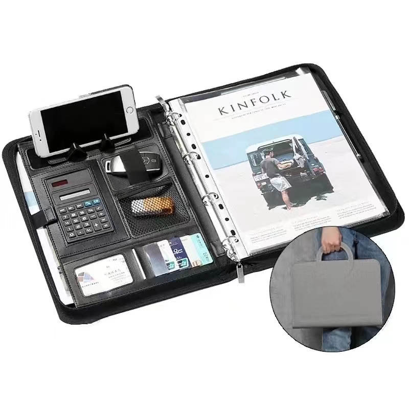PU leather A4 zipper calculato - огляд і ціна Binder A4 Lever