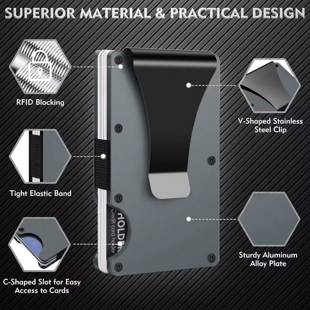 Aluminum Alloy Rfid Blocking C - огляд і ціна Index Card Holder