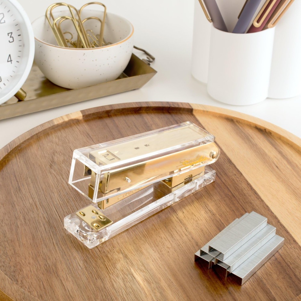Compact Clear Acrylic Gold Sta - огляд і ціна Stapler Half Strip