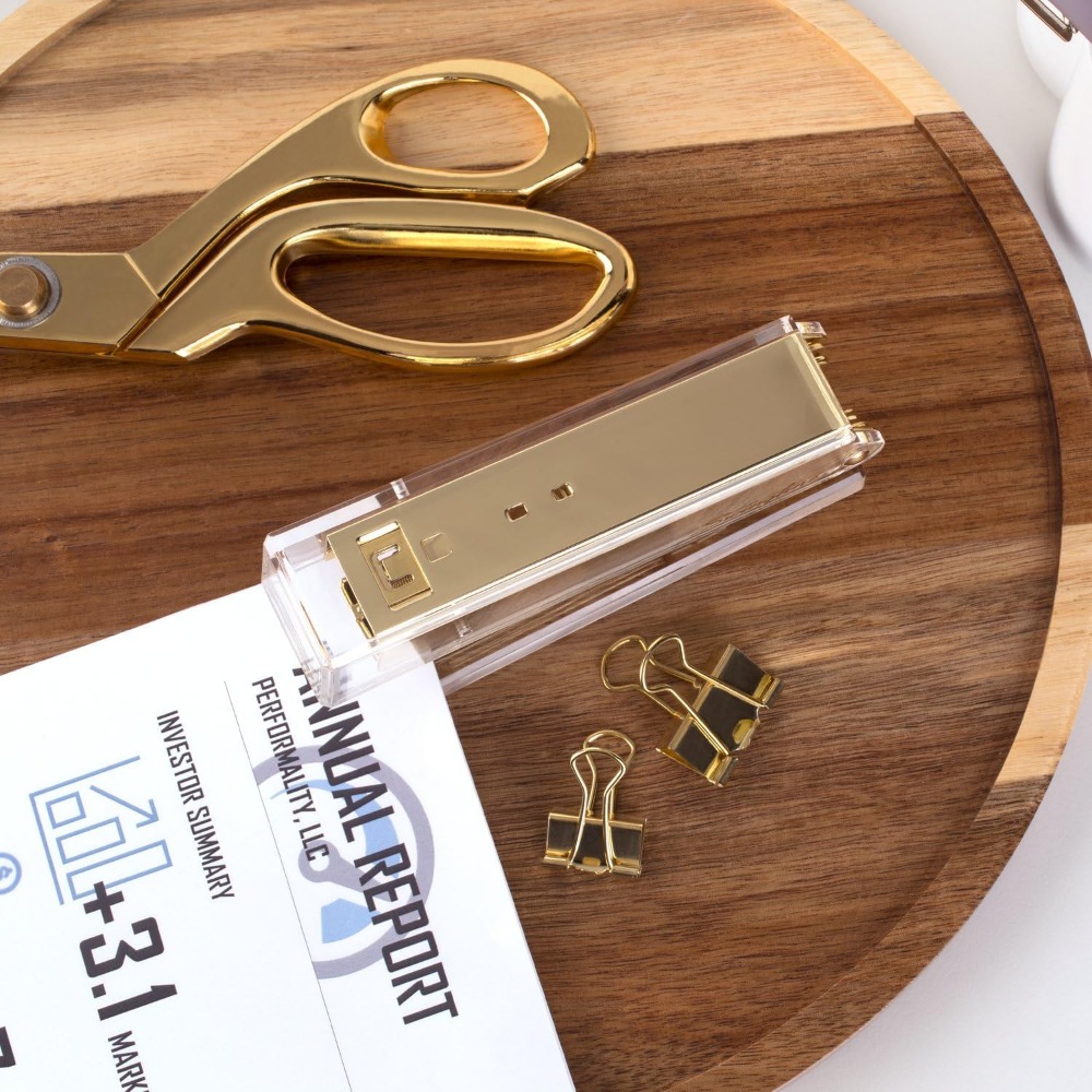 Compact Clear Acrylic Gold Sta - огляд і ціна Stapler Half Strip