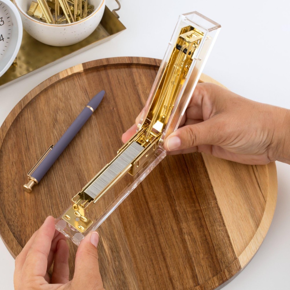 Compact Clear Acrylic Gold Sta - огляд і ціна Stapler Half Strip