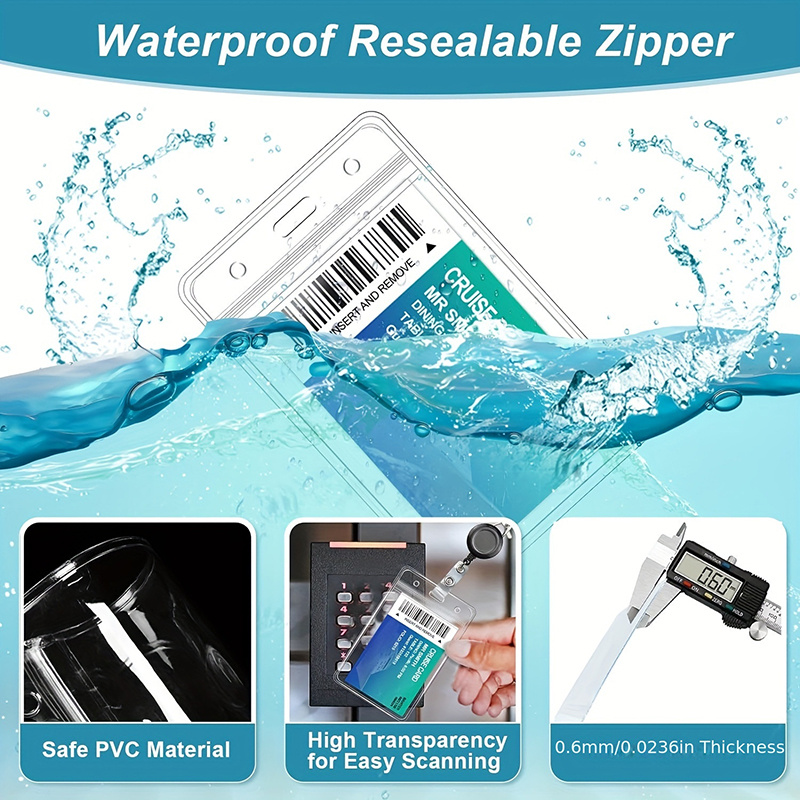 1-3Pcs Waterproof ID Badge Hol - огляд і ціна Index Card Holder