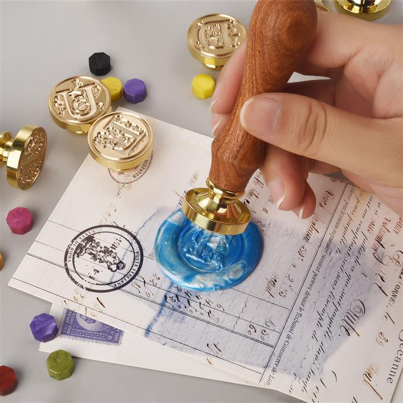 A-Z Vintage Sealed Wax Stamp H - огляд і ціна Wax Seal Stamp Set